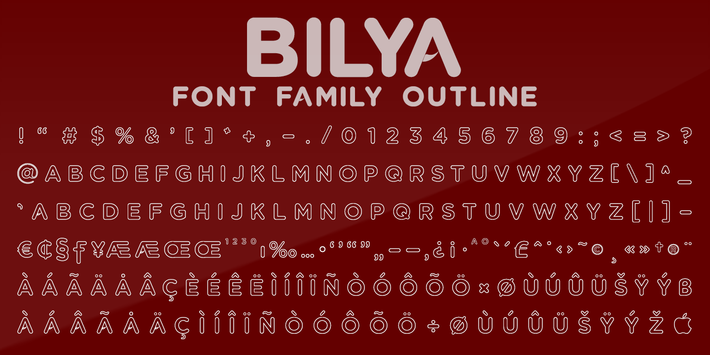 Przykładowa czcionka Bilya Layered #2